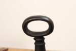 Pair of Antique Petite Arts and Crafts Cast Iron Key Hole Andirons / Fire Dogs - Image 13