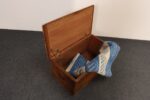 Vintage New England Grasscloth Wrapped Cedar and Bamboo Trunk / Blanket Chest - Image 2