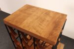 Arthur Umanoff Leather and Iron 12 Bottle Wine Rack with Butcher Block Top - Image 14