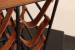 Arthur Umanoff Leather and Iron 12 Bottle Wine Rack with Butcher Block Top - Image 20