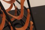 Arthur Umanoff Leather and Iron 12 Bottle Wine Rack with Butcher Block Top - Image 22