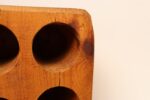 Vintage Rustic / Primitive Solid Maple Six-Bottle Wine Holder - Image 11