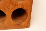 Vintage Rustic / Primitive Solid Maple Six-Bottle Wine Holder - Image 12