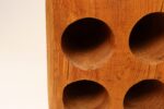 Vintage Rustic / Primitive Solid Maple Six-Bottle Wine Holder - Image 10