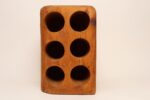 Vintage Rustic / Primitive Solid Maple Six-Bottle Wine Holder - Image 2