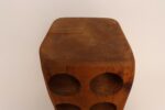 Vintage Rustic / Primitive Solid Maple Six-Bottle Wine Holder - Image 9