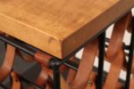 Arthur Umanoff Leather and Iron 12 Bottle Wine Rack with Butcher Block Top - Image 19