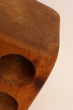 Vintage Rustic / Primitive Solid Maple Six-Bottle Wine Holder - Image 16
