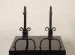 Antique Arts and Crafts Style Hand-Forged Serpentine / Snake Form Andirons - Image 2