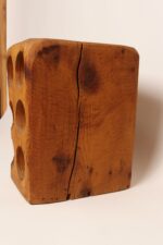 Vintage Rustic / Primitive Solid Maple Six-Bottle Wine Holder - Image 4
