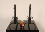 Antique Arts and Crafts Style Hand-Forged Serpentine / Snake Form Andirons - Image 9