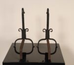 Antique Arts and Crafts Style Hand-Forged Serpentine / Snake Form Andirons - Image 6