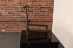 Pair of French Folk Art Hand-Forged Abstract Figural Zoomorphic Andirons - Image 5