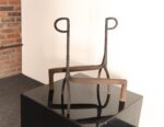 Pair of French Folk Art Hand-Forged Abstract Figural Zoomorphic Andirons - Image 3