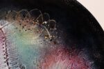 Large Vintage Enamel on Copper Sgraffito Peacock Decorative Plate by Arpad Rosti - Image 12