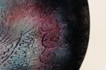 Large Vintage Enamel on Copper Sgraffito Peacock Decorative Plate by Arpad Rosti - Image 15