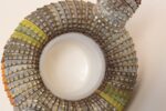 Vintage American Folk/Tramp Art Sculptural Bottle Cap and Milk Glass Vide Poche - Image 15