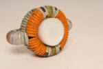 Vintage American Folk/Tramp Art Sculptural Bottle Cap and Milk Glass Vide Poche - Image 7