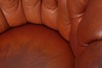 Vintage Chesterfield Style Tufted Barrel Back Tub Club Chairs on Caster Wheels - Image 21