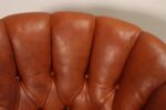 Vintage Chesterfield Style Tufted Barrel Back Tub Club Chairs on Caster Wheels - Image 15