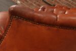 Vintage Chesterfield Style Tufted Barrel Back Tub Club Chairs on Caster Wheels - Image 29