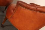 Vintage Chesterfield Style Tufted Barrel Back Tub Club Chairs on Caster Wheels - Image 25