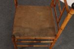 Antique Aesthetic Movement Burnt Bamboo and Grasscloth Corner Chair - Image 12