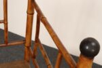 Antique Aesthetic Movement Burnt Bamboo and Grasscloth Corner Chair - Image 17