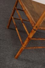 Antique Aesthetic Movement Burnt Bamboo and Grasscloth Corner Chair - Image 18