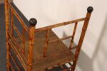 Antique Aesthetic Movement Burnt Bamboo and Grasscloth Corner Chair - Image 22