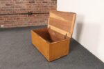 Antique American Grasscloth Wrapped Cedar and Bamboo Trunk / Blanket Chest - Image 3