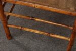 Antique Aesthetic Movement Burnt Bamboo and Grasscloth Corner Chair - Image 20