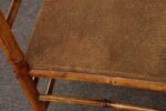 Antique Aesthetic Movement Burnt Bamboo and Grasscloth Corner Chair - Image 14