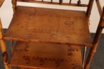 English Aesthestic Movement Burnt Bamboo Four Shelf Curio / Etagere / Bookshelf - Image 17