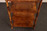 English Aesthestic Movement Burnt Bamboo Four Shelf Curio / Etagere / Bookshelf - Image 19