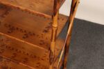 English Aesthestic Movement Burnt Bamboo Four Shelf Curio / Etagere / Bookshelf - Image 20