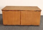 Antique American Grasscloth Wrapped Cedar and Bamboo Trunk / Blanket Chest - Image 5