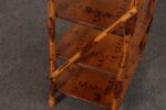 English Aesthestic Movement Burnt Bamboo Four Shelf Curio / Etagere / Bookshelf - Image 23