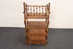 English Aesthestic Movement Burnt Bamboo Four Shelf Curio / Etagere / Bookshelf - Image 10