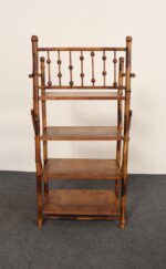 English Aesthestic Movement Burnt Bamboo Four Shelf Curio / Etagere / Bookshelf - Image 6