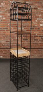 Mid-Century Modern 39-Bottle Iron Wine Rack by Arthur Umanoff for Shaver Howard - Image 7