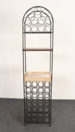 Mid-Century Modern 39-Bottle Iron Wine Rack by Arthur Umanoff for Shaver Howard - Image 4