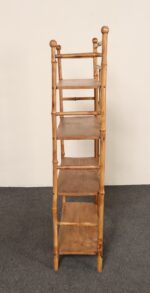 Antique Aesthestic Movement Bamboo Four Tier Curio Shelf / Etagere / Bookshelf - Image 7