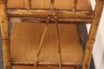 Victorian Style Torched Bamboo and Grasscloth Four-Tier Etagere / Bookshelf - Image 22