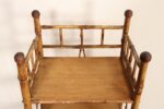 Victorian Style Torched Bamboo and Grasscloth Four-Tier Etagere / Bookshelf - Image 16
