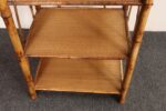 Victorian Style Torched Bamboo and Grasscloth Four-Tier Etagere / Bookshelf - Image 19