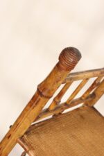 Victorian Style Torched Bamboo and Grasscloth Four-Tier Etagere / Bookshelf - Image 31