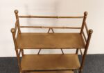 Petite Folk Art Victorian Style Gold Bamboo Three Tier Curio Shelf / Bookshelf - Image 3