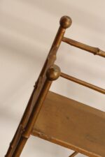 Petite Folk Art Victorian Style Gold Bamboo Three Tier Curio Shelf / Bookshelf - Image 5