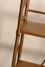 Petite Folk Art Victorian Style Gold Bamboo Three Tier Curio Shelf / Bookshelf - Image 6